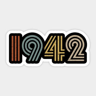 1942 Birth Year Retro Style Sticker